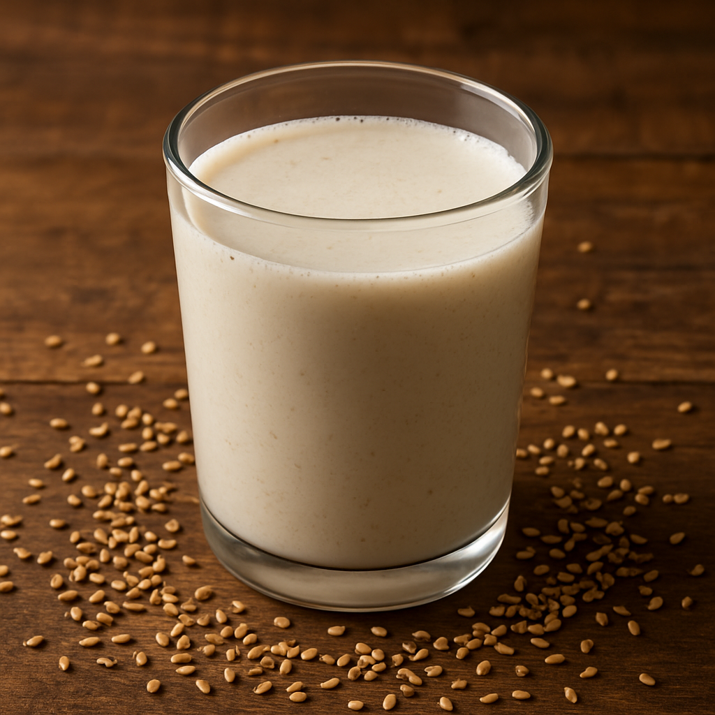 Horchata made from sesame is a delicious and super nutritious drink. 